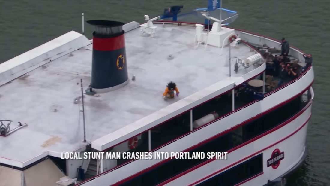 The Portland Spirit jump, frame 1 of 10