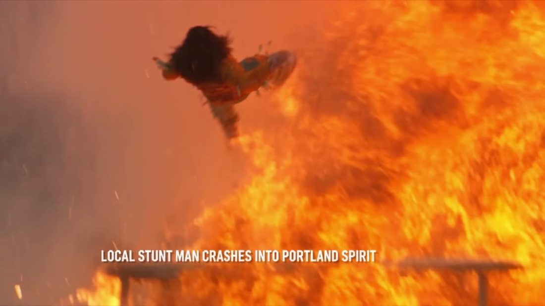 The Portland Spirit jump, frame 6 of 10