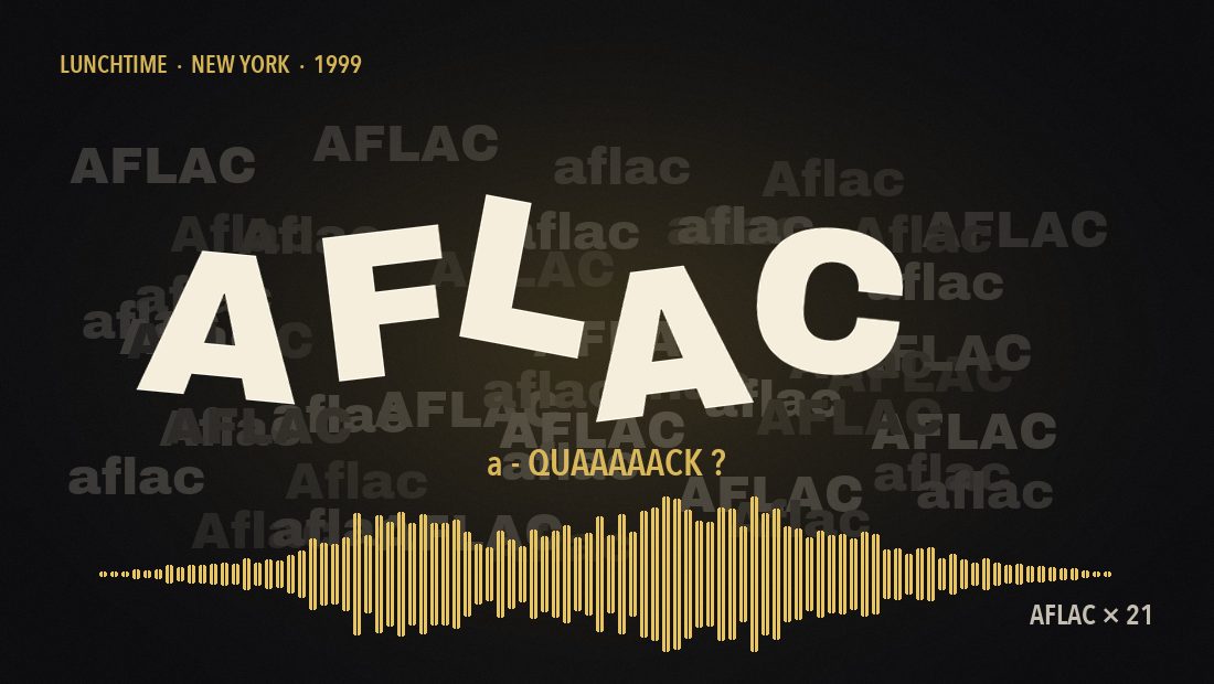 AFLAC, said out loud, frame 8 of 12