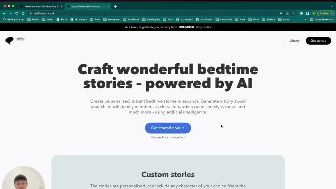Bedtimestory.ai, 2022