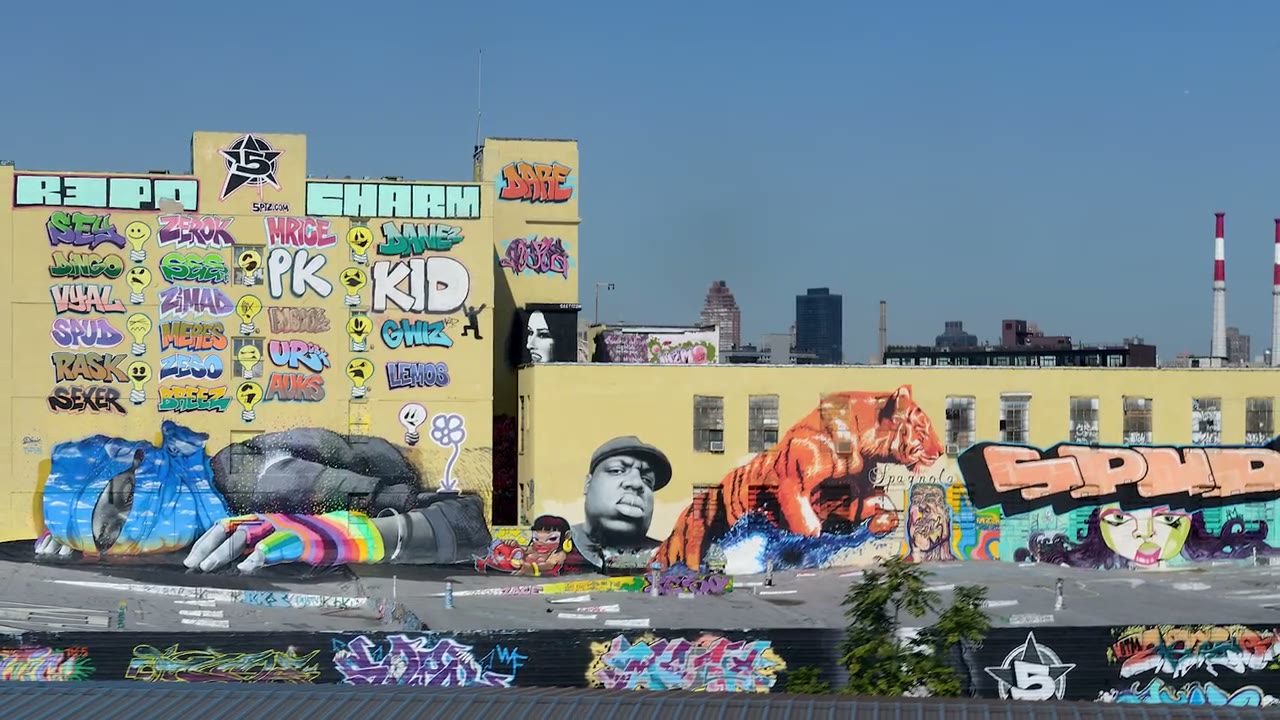 The mural, frame 1 of 9