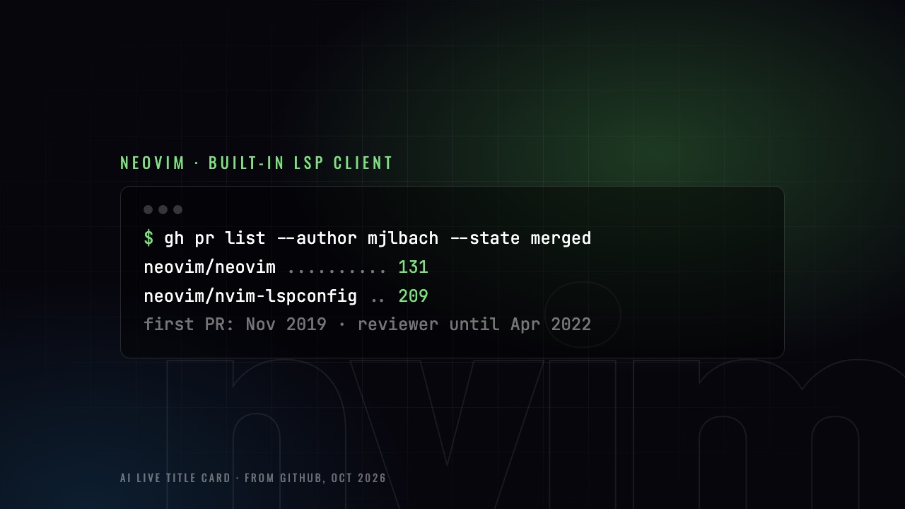First Neovim pull request