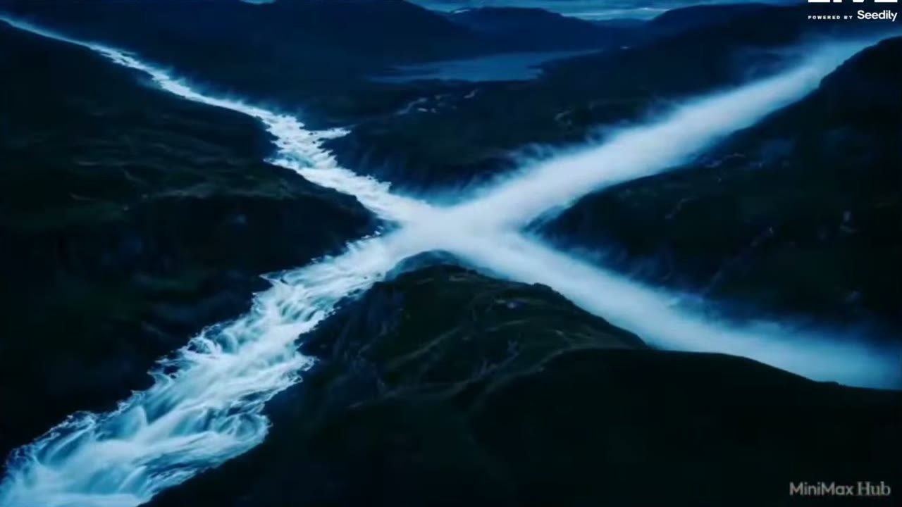 Rivers as a saltire
