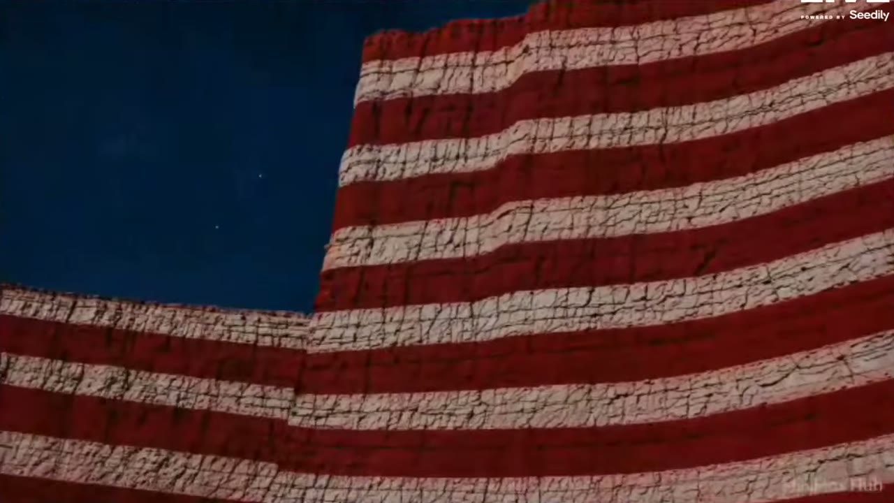 Stars over a striped canyon